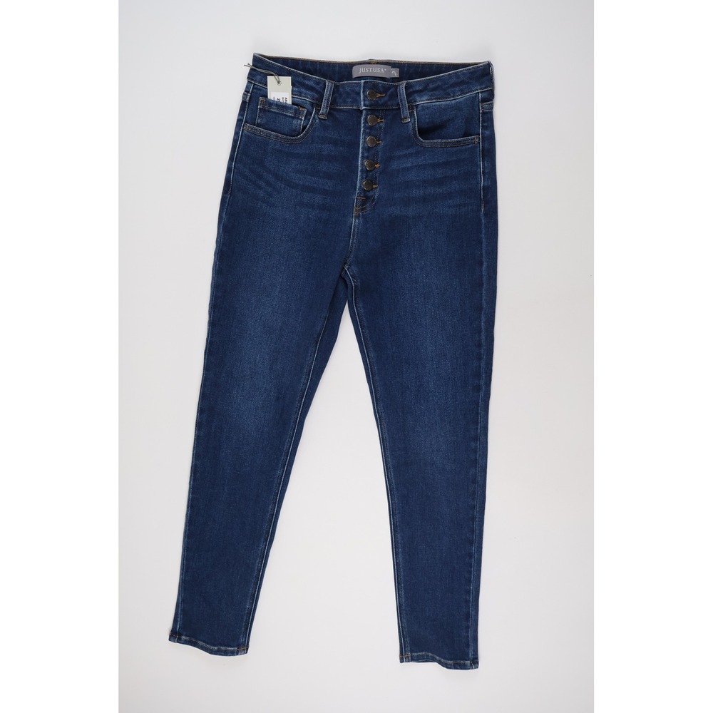 JUSTUSA Skinny Jeans High Rise Button Fly Dark Wash 29 NWT